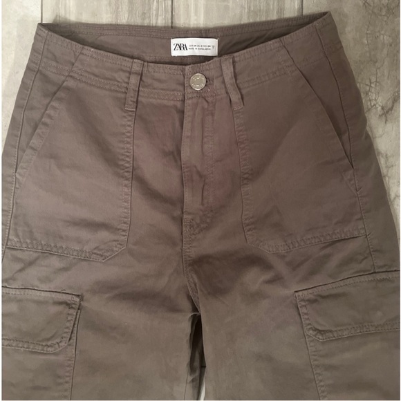 Zara Pants & Jumpsuits Zara Trf High Rise Straight Cargo Pants